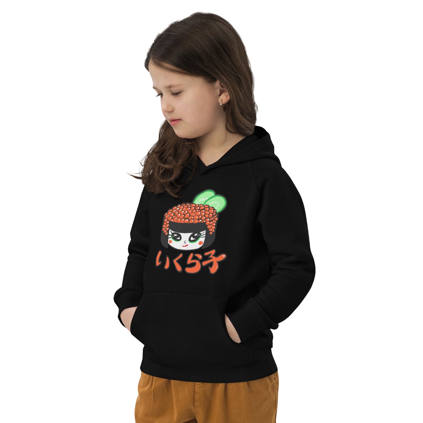 Ikurako (Ikura) salmon egg sushi -sushi girls- Kids eco hoodie