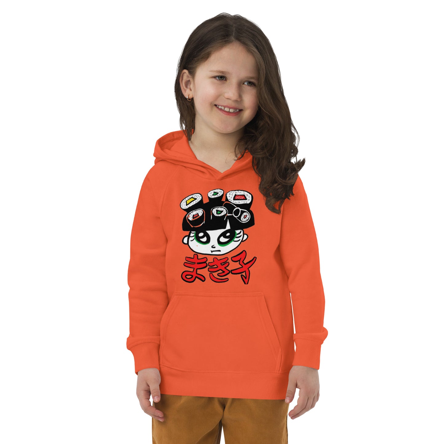 Makiko (Maki sushi girl)  Kids eco hoodie