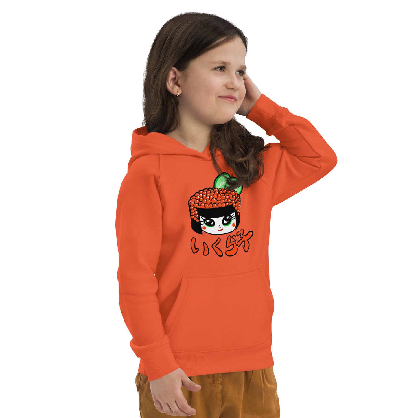 Ikurako (Ikura) salmon egg sushi -sushi girls- Kids eco hoodie