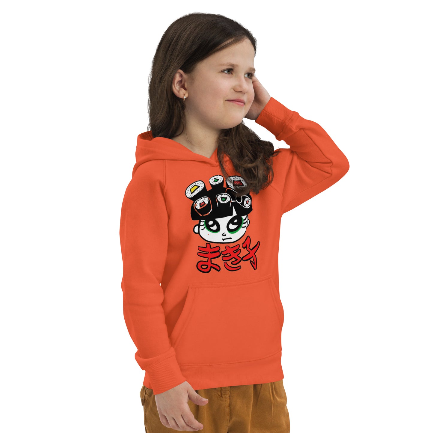 Makiko (Maki sushi girl)  Kids eco hoodie