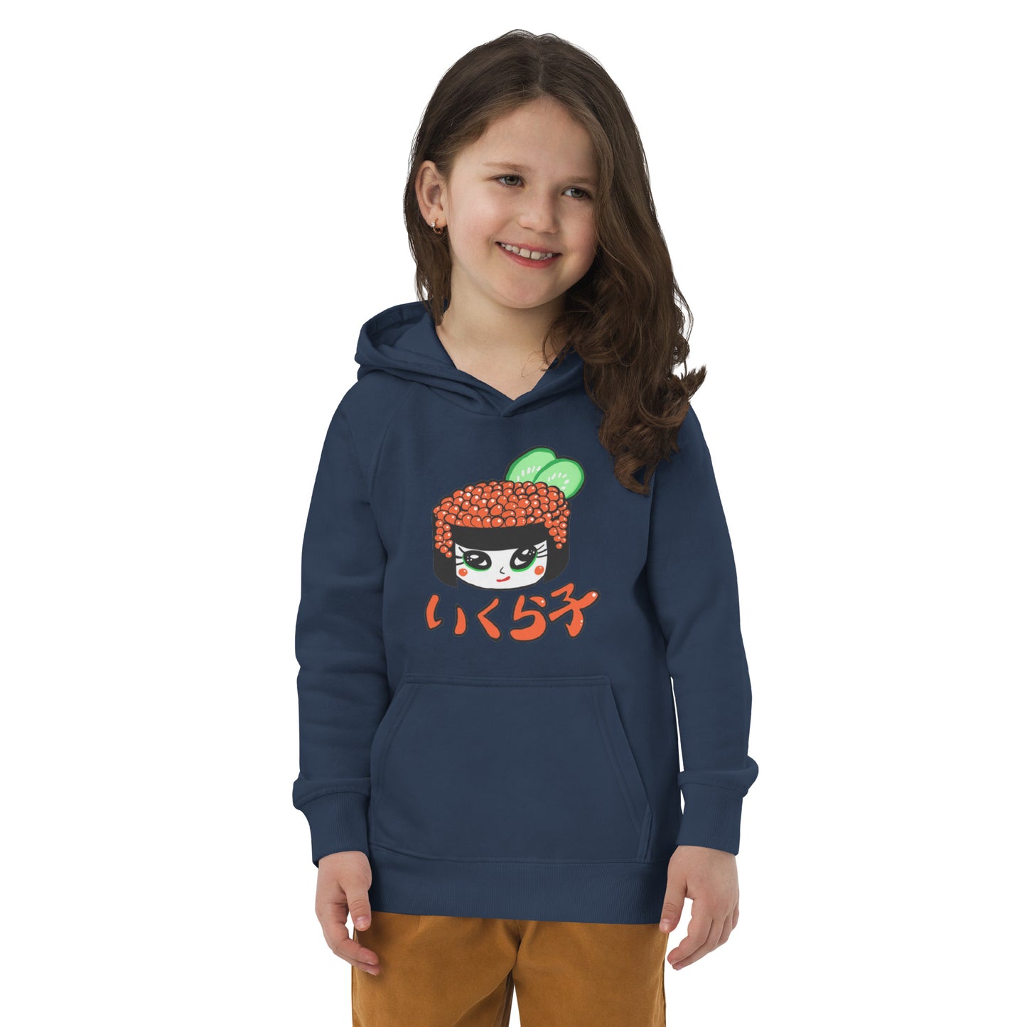 Ikurako (Ikura) salmon egg sushi -sushi girls- Kids eco hoodie