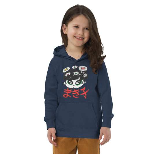 Makiko (Maki sushi girl)  Kids eco hoodie