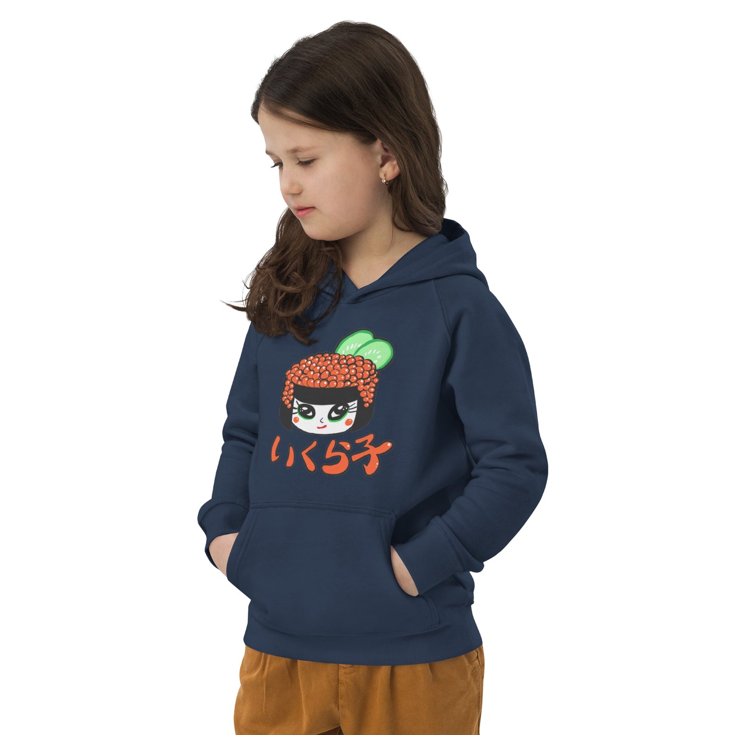 Ikurako (Ikura) salmon egg sushi -sushi girls- Kids eco hoodie