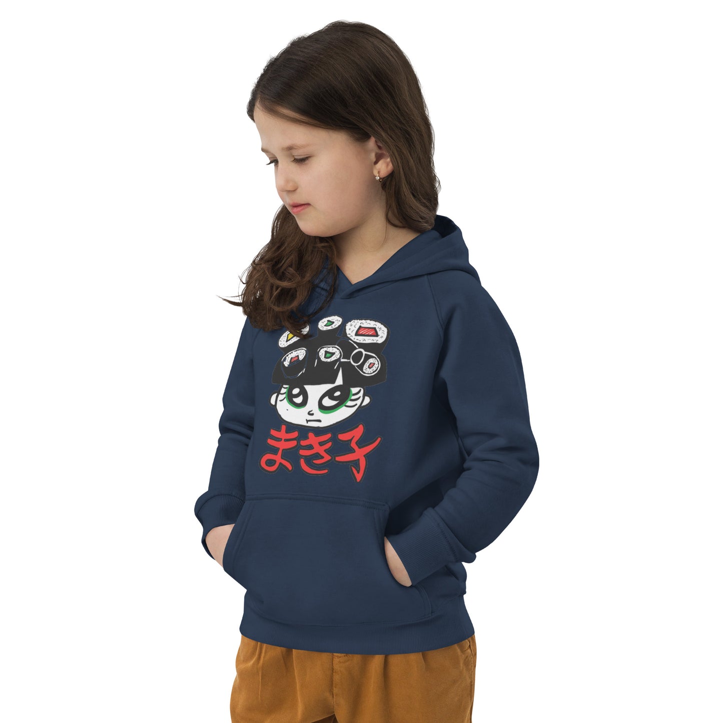 Makiko (Maki sushi girl)  Kids eco hoodie