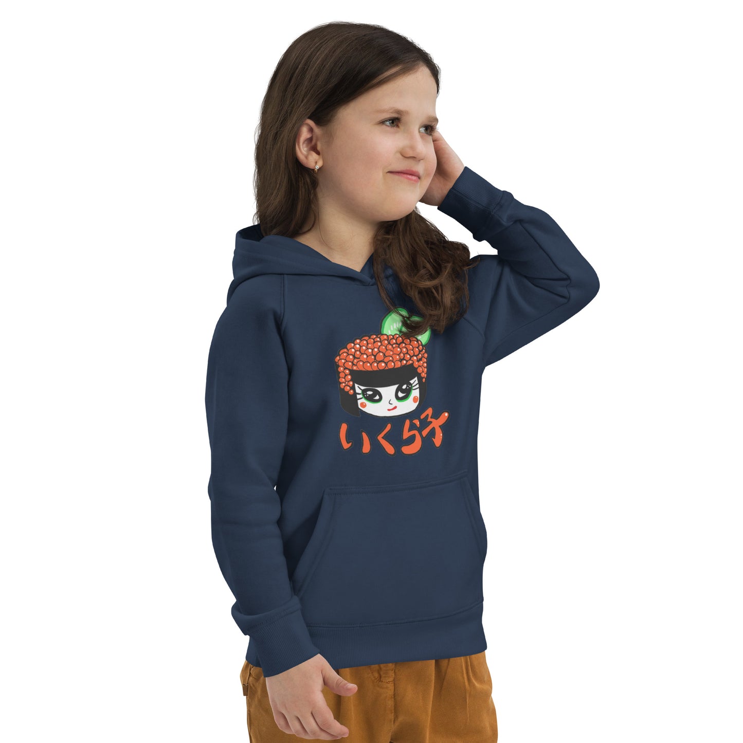 Ikurako (Ikura) salmon egg sushi -sushi girls- Kids eco hoodie