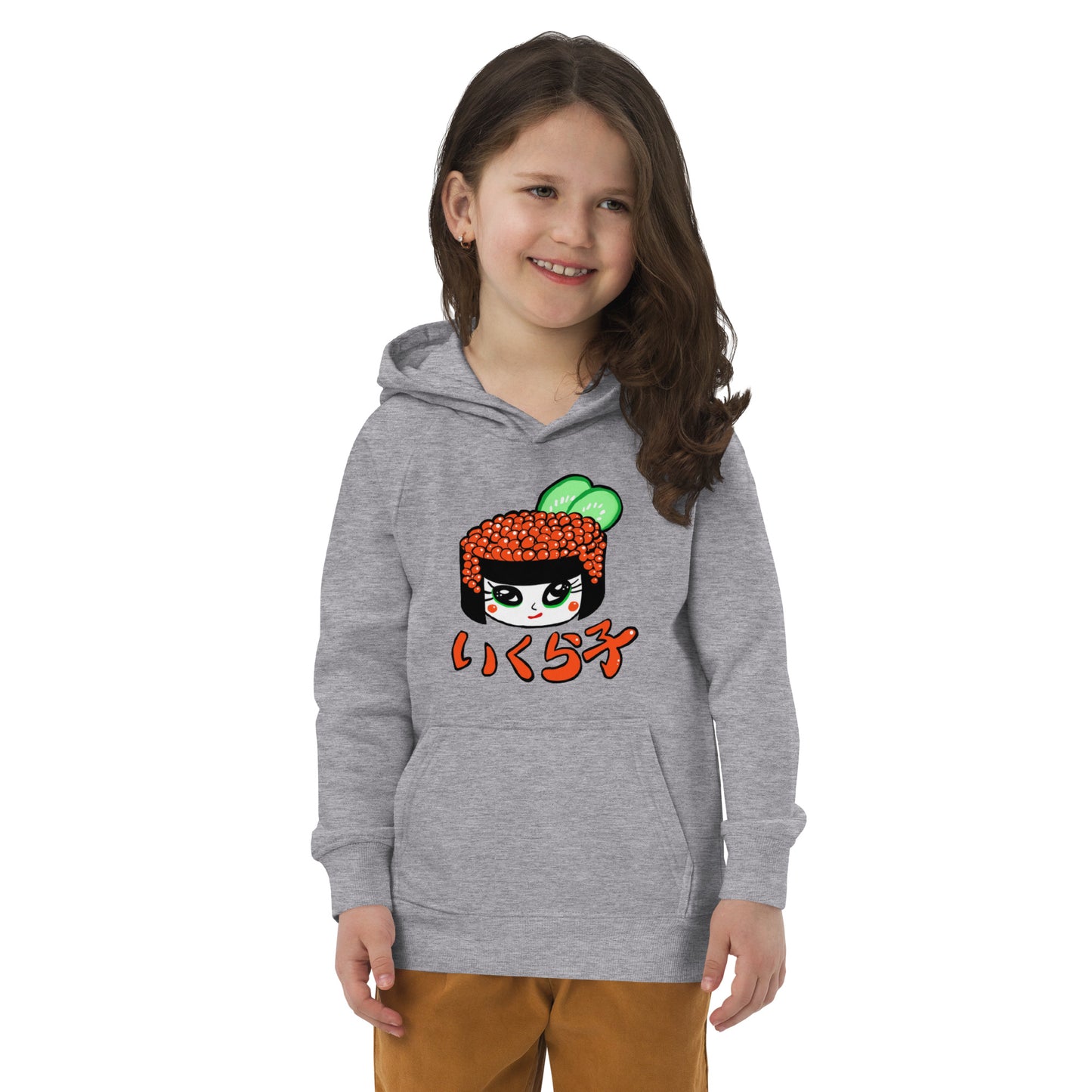 Ikurako (Ikura) salmon egg sushi -sushi girls- Kids eco hoodie