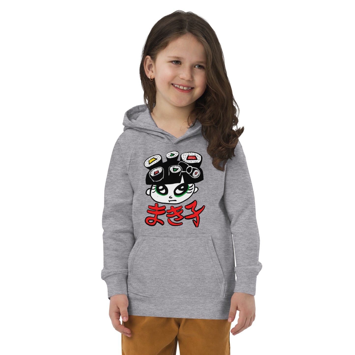 Makiko (Maki sushi girl)  Kids eco hoodie