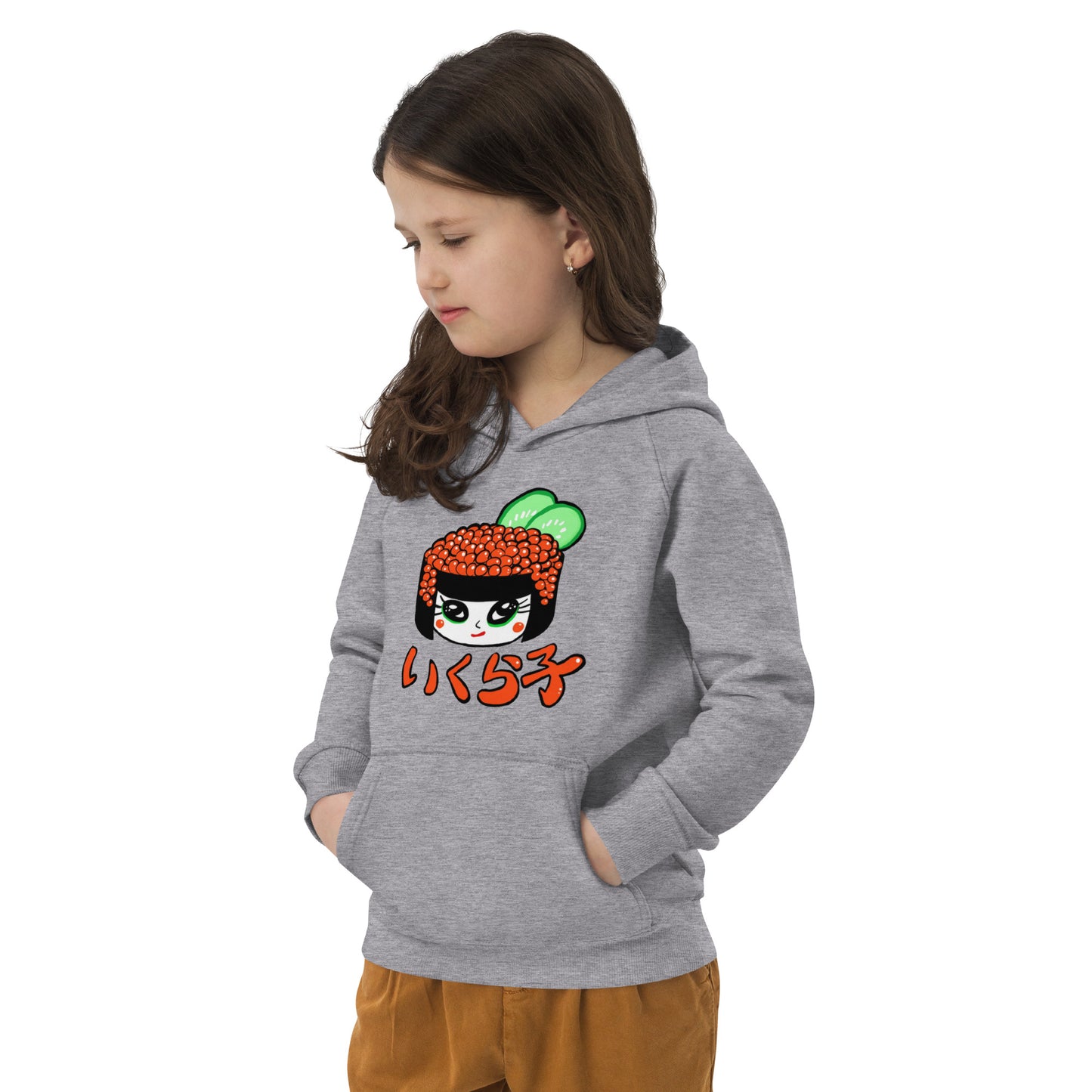 Ikurako (Ikura) salmon egg sushi -sushi girls- Kids eco hoodie