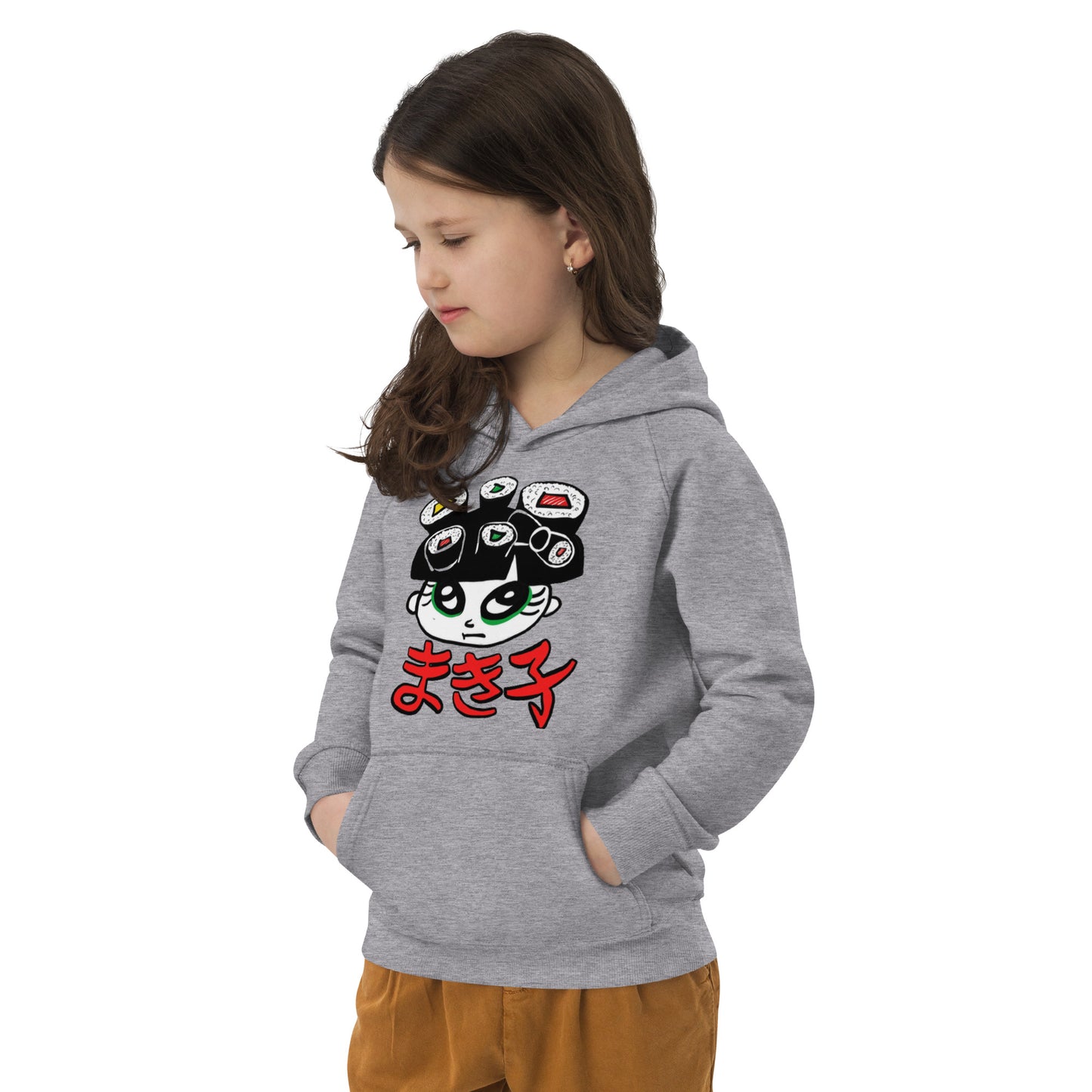 Makiko (Maki sushi girl)  Kids eco hoodie