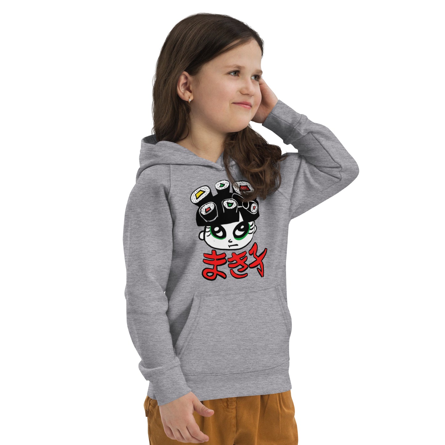 Makiko (Maki sushi girl)  Kids eco hoodie