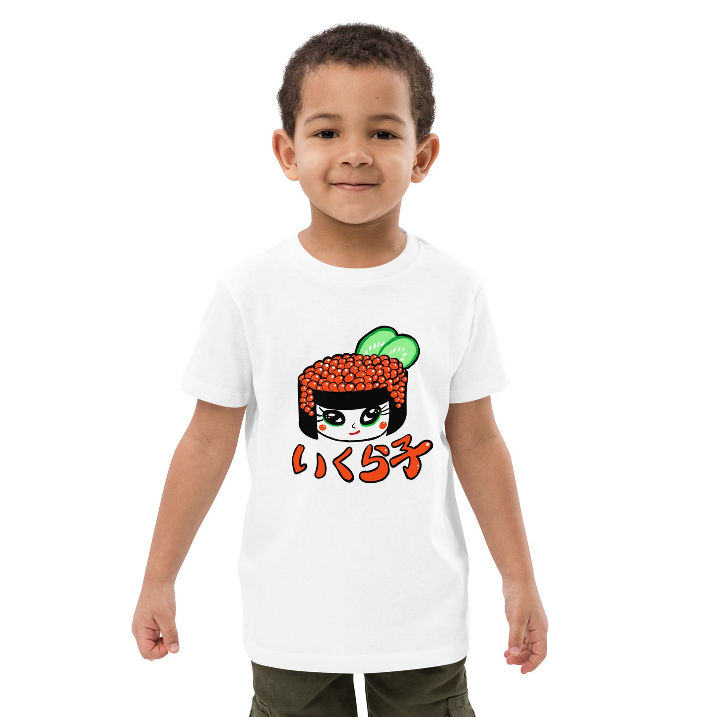 Ikurako(Ikura) salmon eggs sushi girl    Organic cotton kids t-shirt