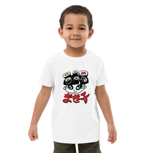 Makiko maki sushi girl Organic cotton kids t-shirt