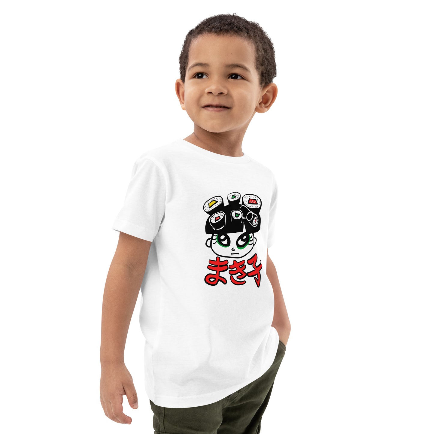 Makiko maki sushi girl Organic cotton kids t-shirt