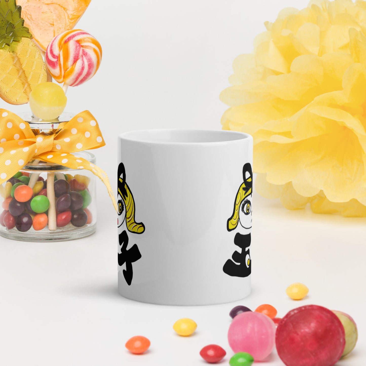 Tamako (Tamago) omelet sushi girl   White glossy mug