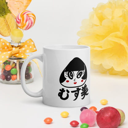 Musubi (Omusubi) onigiri girl    White glossy mug